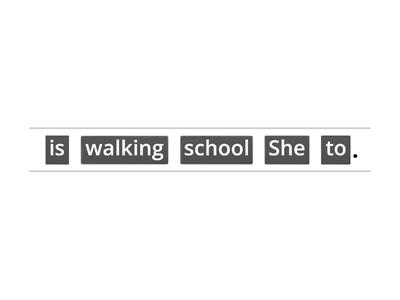 The Present continuous (-ing verbs)