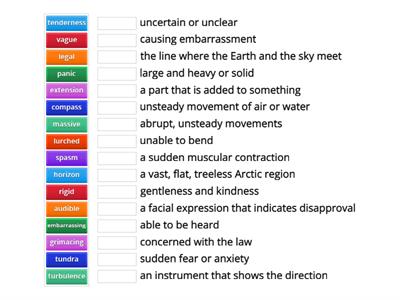 Hatchet Vocabulary Ch. 1-2