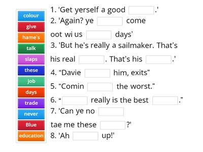 Complete the quotes - Sailmaker