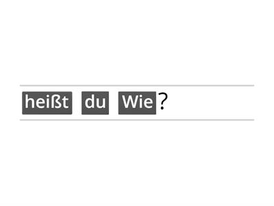 Wie heißt du...? (Frage und Antwort)