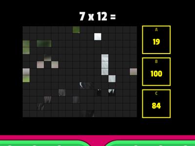 Picture Quiz: Multiply by 7 