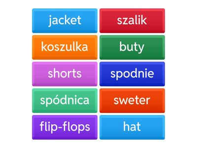  clothes grade 4-odwracanie kart