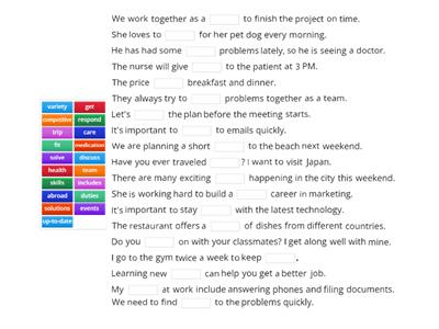 Outcomes Vocab U1 WB