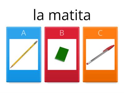 Oggetti della scuola 1