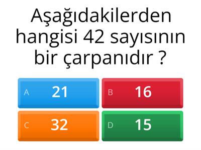 8. Sınıf Matematik Çarpanlar ve Katlar