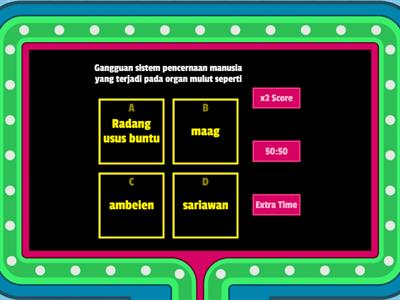 Ulangan Harian IPAS ( Sistem Pencernaan pada manusia )