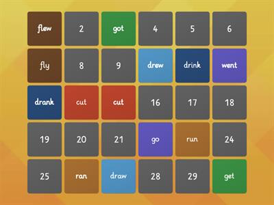 Irregular verbs - Memory game