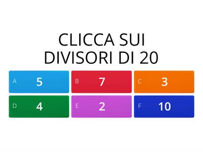 OCCHIO AI DIVISORI!