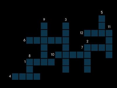 R-controlled vowels review crossword