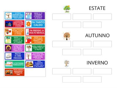 LE STAGIONI CHE ABBIAMO CONOSCIUTO (estate, autunno, inverno)