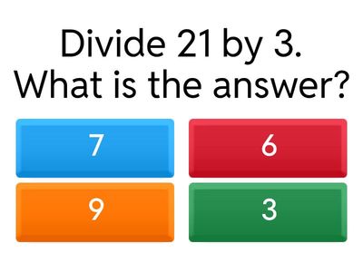 Division for Kids Quiz