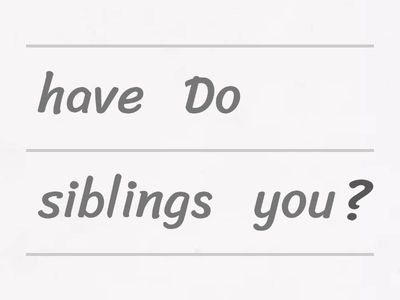 Sentences in Simple Present