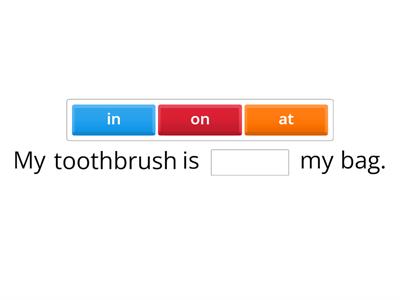 In/on/at prepositions for place