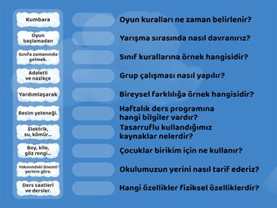 2. SINIF HAYAT BİLGİSİ / OKULUMUZDA HAYAT