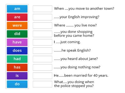 Auxilary verbs