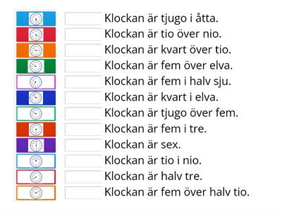 k Analoga klockan Svenska