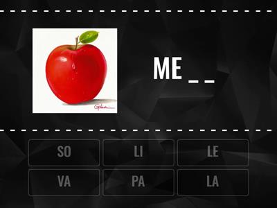 COMPLETA CON LE SILLABE CORRETTE