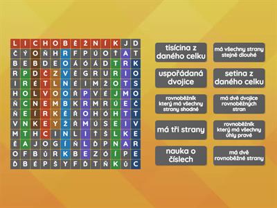 matematické hledání slov