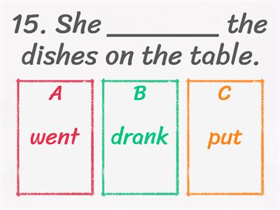 Irregular Verbs - Simple Past 