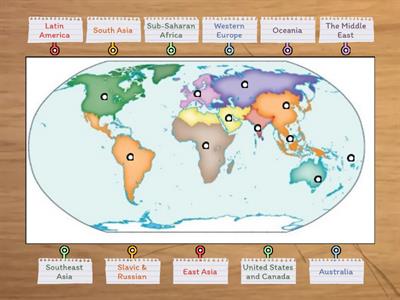 Label the following Culture Regions