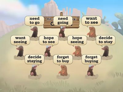 verb patterns pre HW