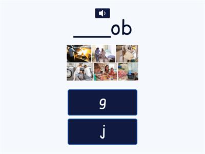 Quiz Sound Sort: g, j