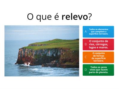 O relevo - 3º ano