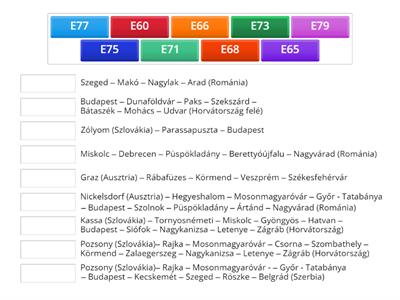 E utak Magyarországon (A osztály)