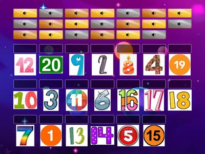 Numbers 1-20 listening