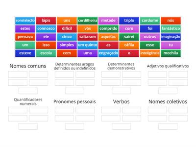 Classes e subclasses de palavras 5º ano