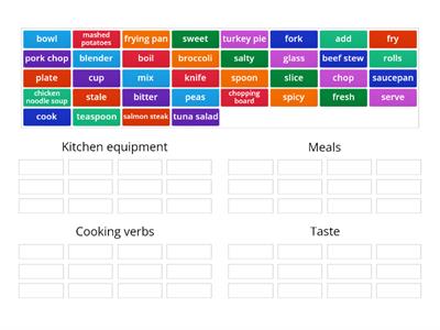 Brainy 6 unit 5 vocabulary food and cooking