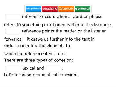 Grammatical cohesion