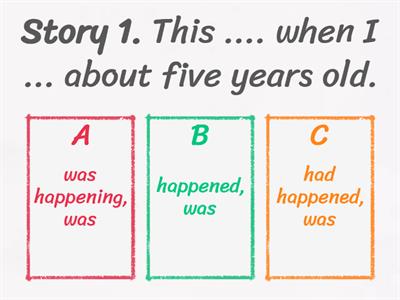 Narrative tenses quiz