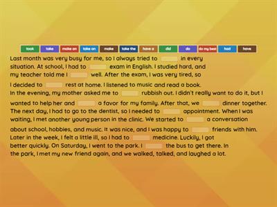 do, take, have, make