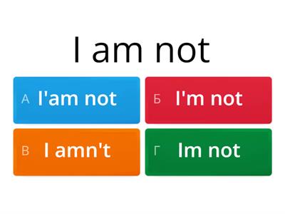 Short form of to be negative