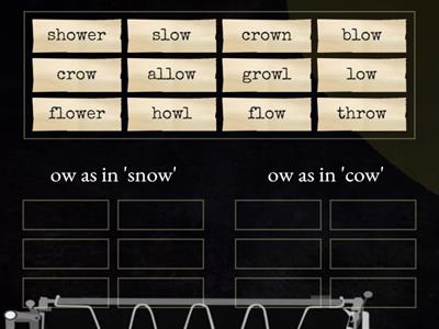 5. Sorting words with 'ow' spelling