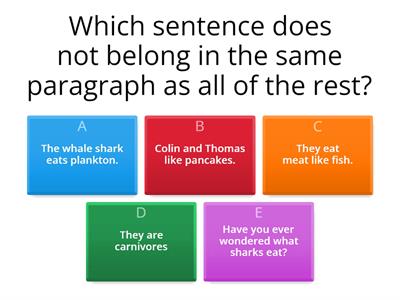 Which sentence does not belong?