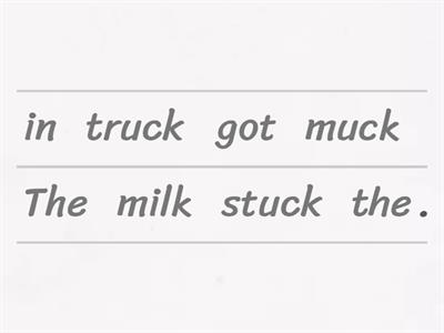 Milk Truck/Catch Lunch Unjumble 