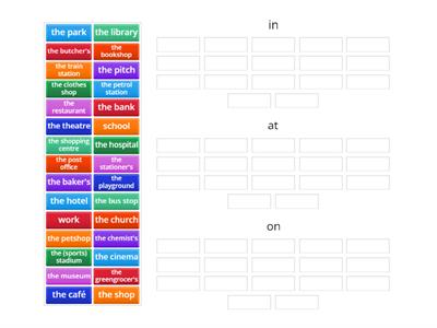 Where are you? (places in town - prepositions)