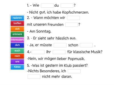 Sich-Verben - Dialoge 