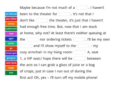 Theater vocabulary