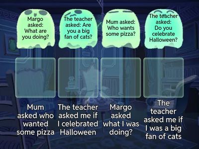 Reported speech. Questions 