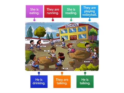 Present Continuous - At School