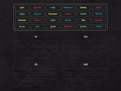 16k. Word Sort (it) endings