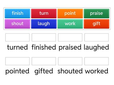 Match the verb with it's past tense form