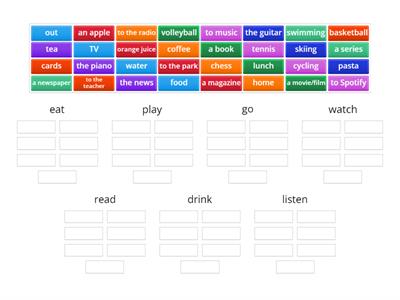 Verbal Phrases: Collocation