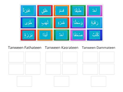 Tanween al Fath - al Kasr and al damm