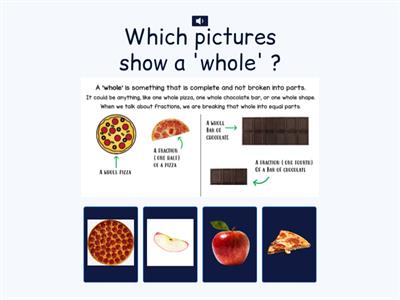 Fractions in wholes (easier)