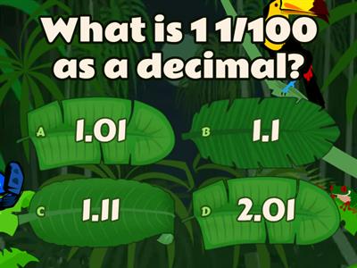 Fractions to Decimals - HUNDREDTHS