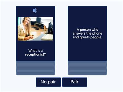 Talking with the doctor's receptionist: Pair or no pair
